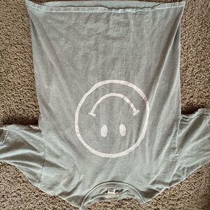 Cute Teal and White smiley face shirt